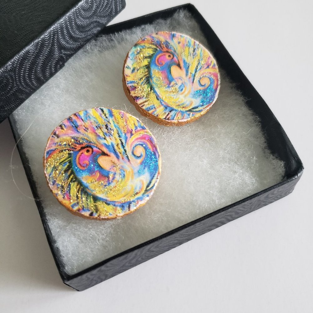 Peacock Artist Designed Earrings